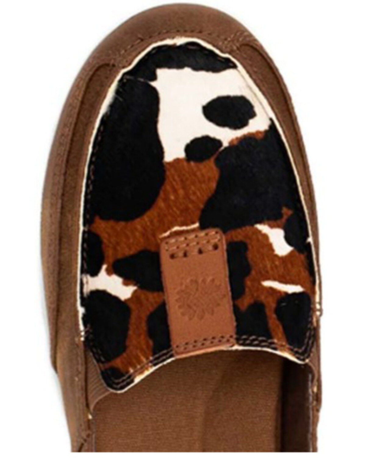 Yellow Box Women's Olevia Cow Print Slip-On Shoe - Moc Toe