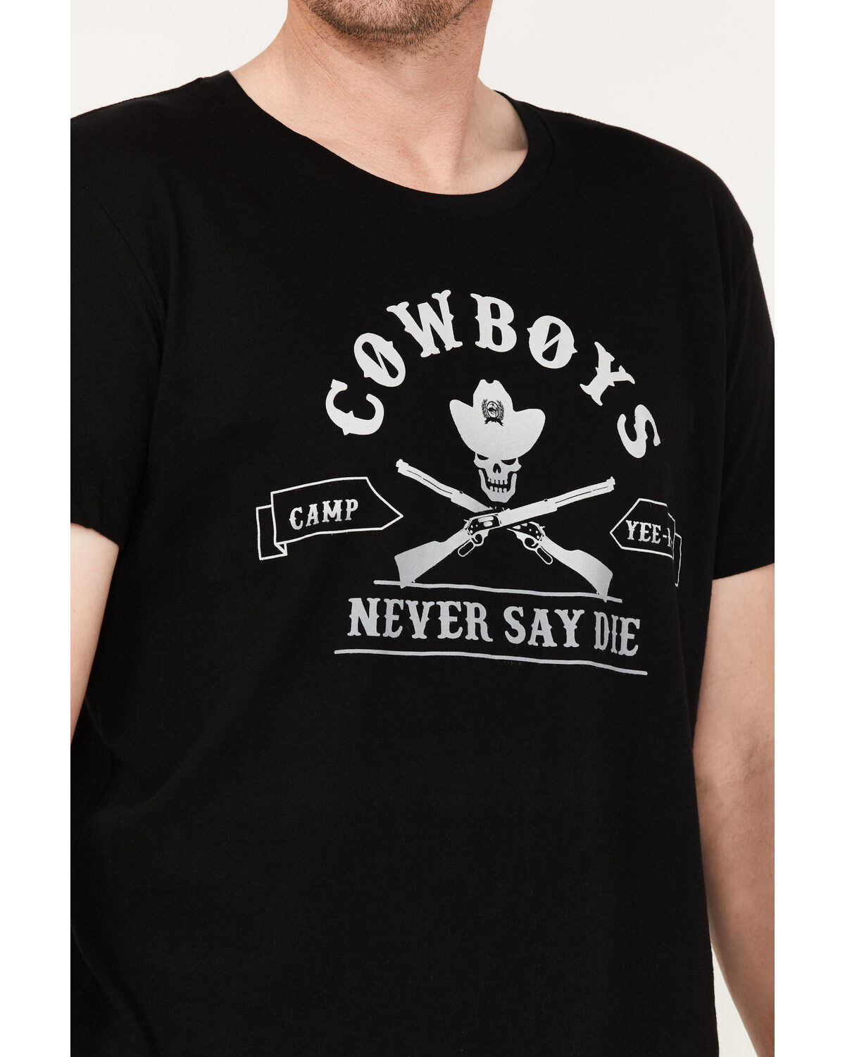 Cinch Men's Camp Yee-Haw Cowboys Never Say Die Graphic T-Shirt
