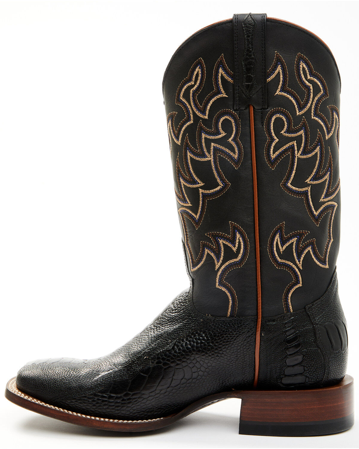Cody James Men's Exotic Ostrich Leg Western Boots - Broad Square Toe