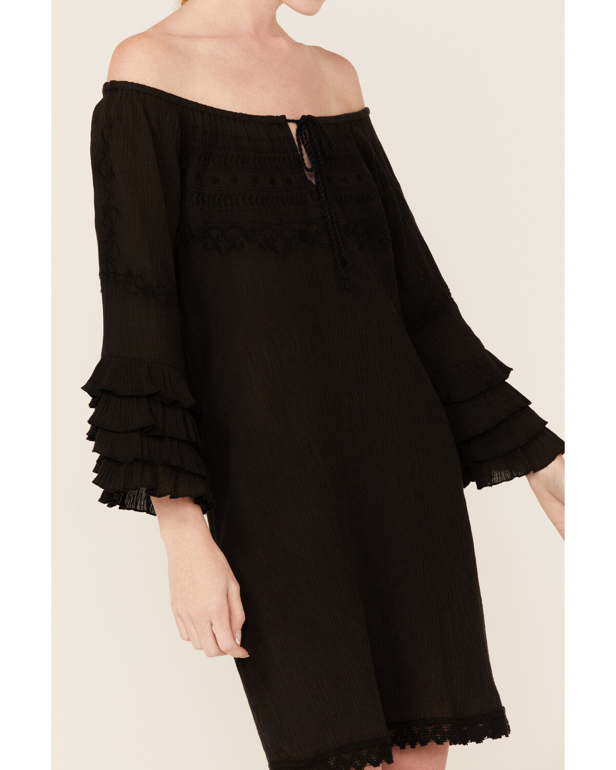 Roper Women's Ruffle Sleeve Mini Dress