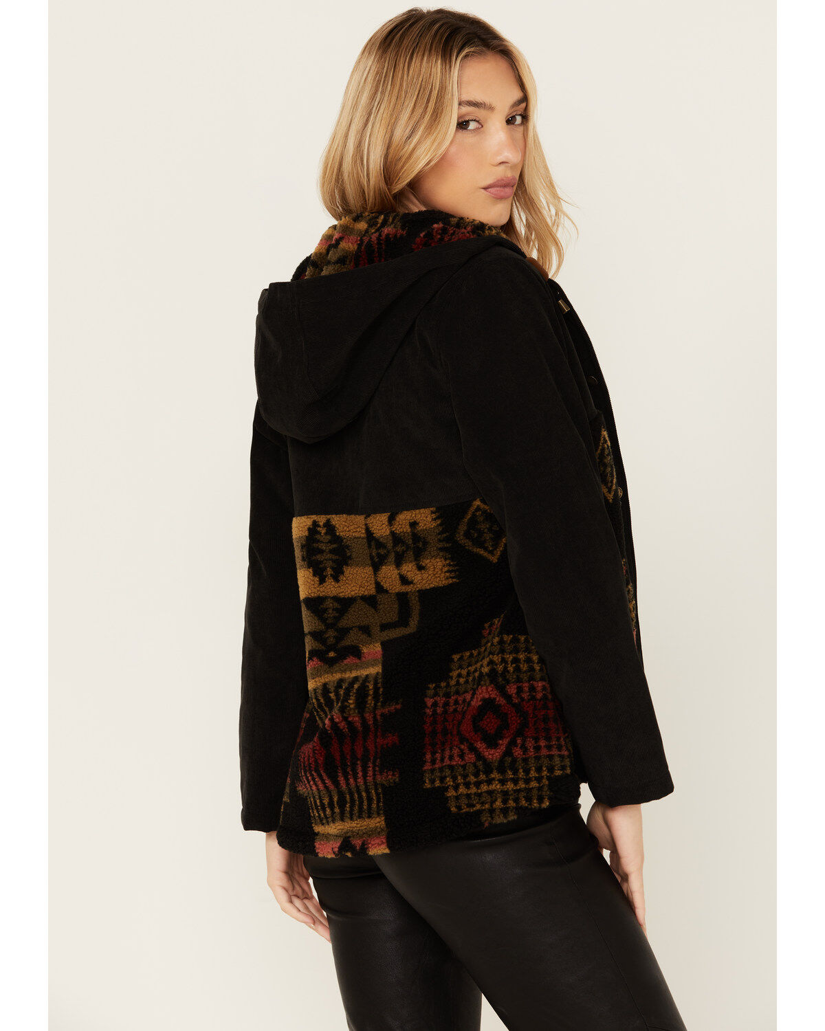 Pendleton Women's Blanca Corduroy Berber Hooded Fleece Jacket