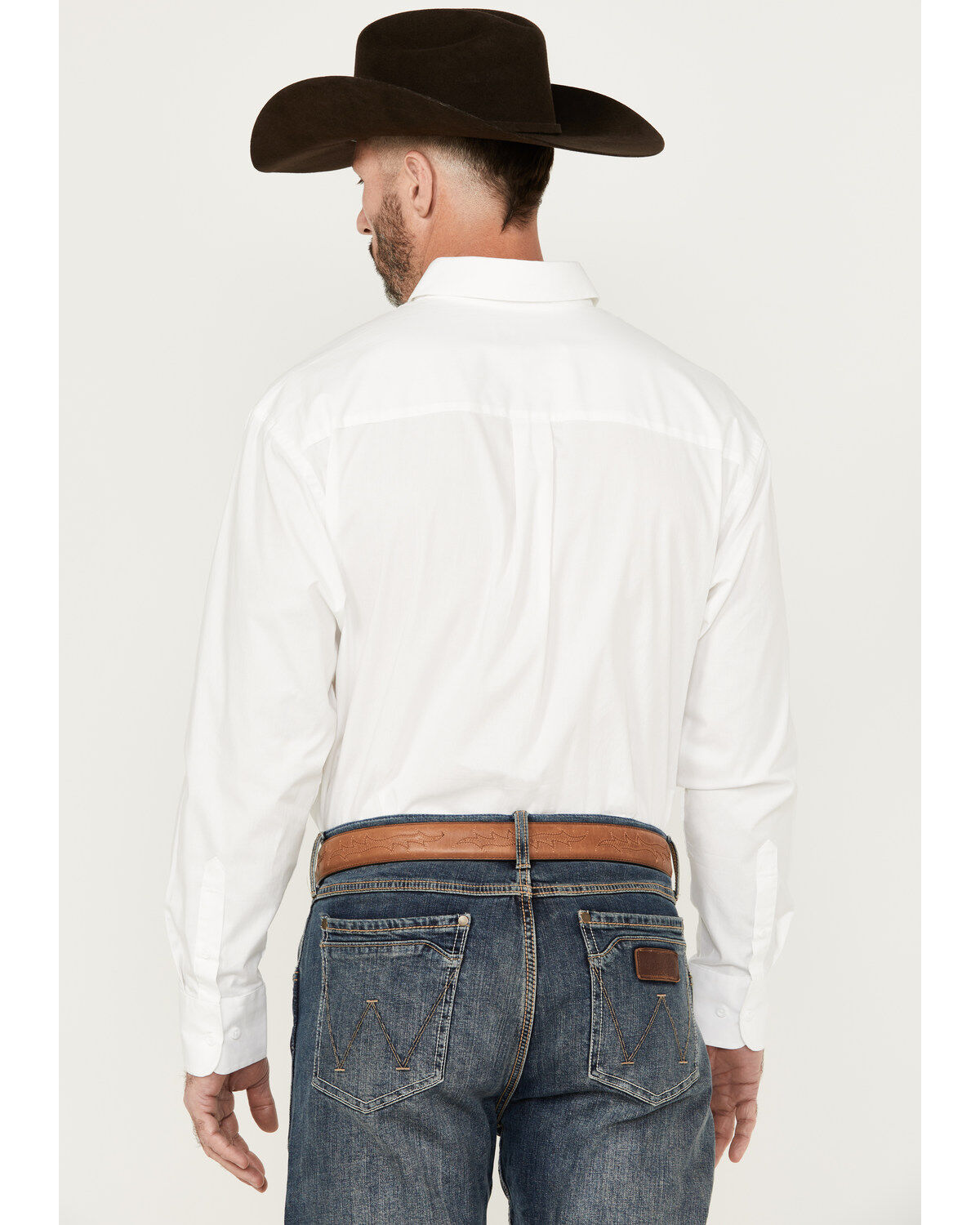 George Strait by Wrangler Men's Long Sleeve Button-Down Stretch Western Shirt