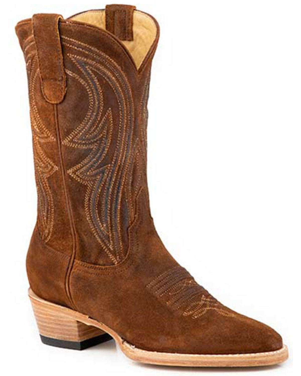 Stetson Women's Nora Suede Western Boots - Round Toe