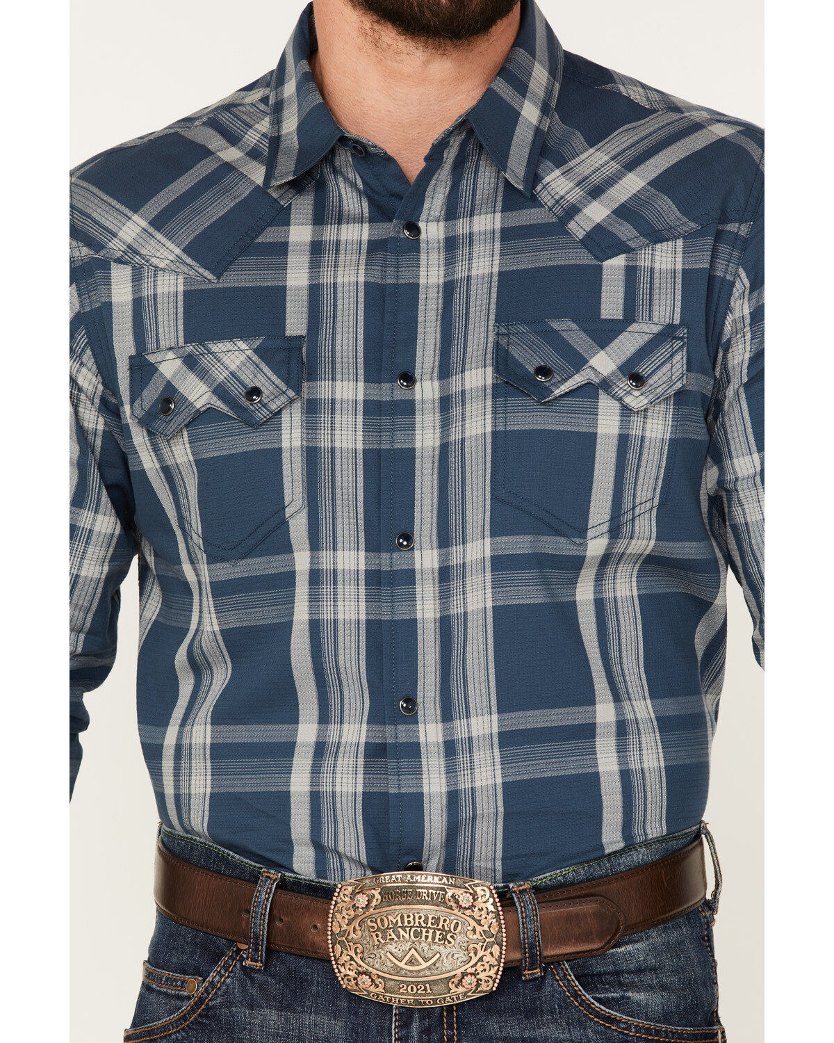 Cody James Men's Expression Large Plaid Snap Western Shirt