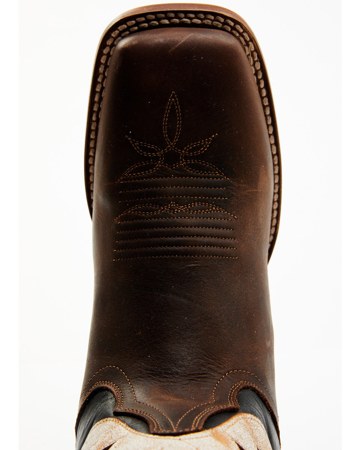 Dan Post Women's Sure Shot Embroidered Overlay Western Leather Boots - Broad Square Toe