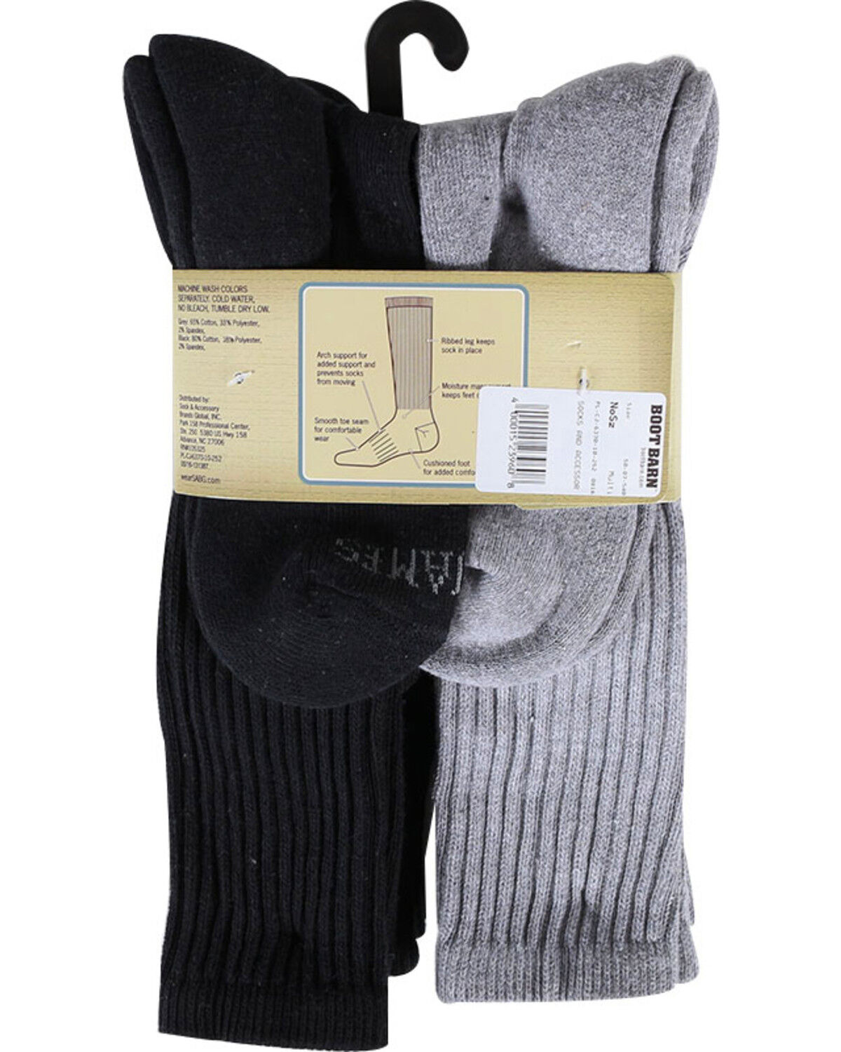 Cody James Men's Cushioned Boot Socks - 6 Pack