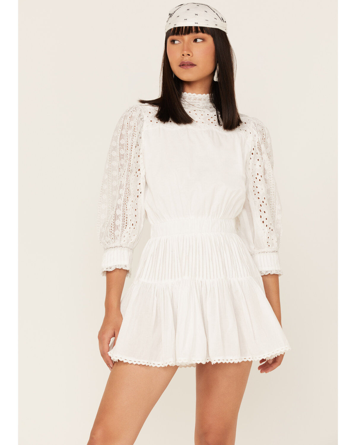 Maia Bergman Women's Nao Lace Tiered Mini Dress