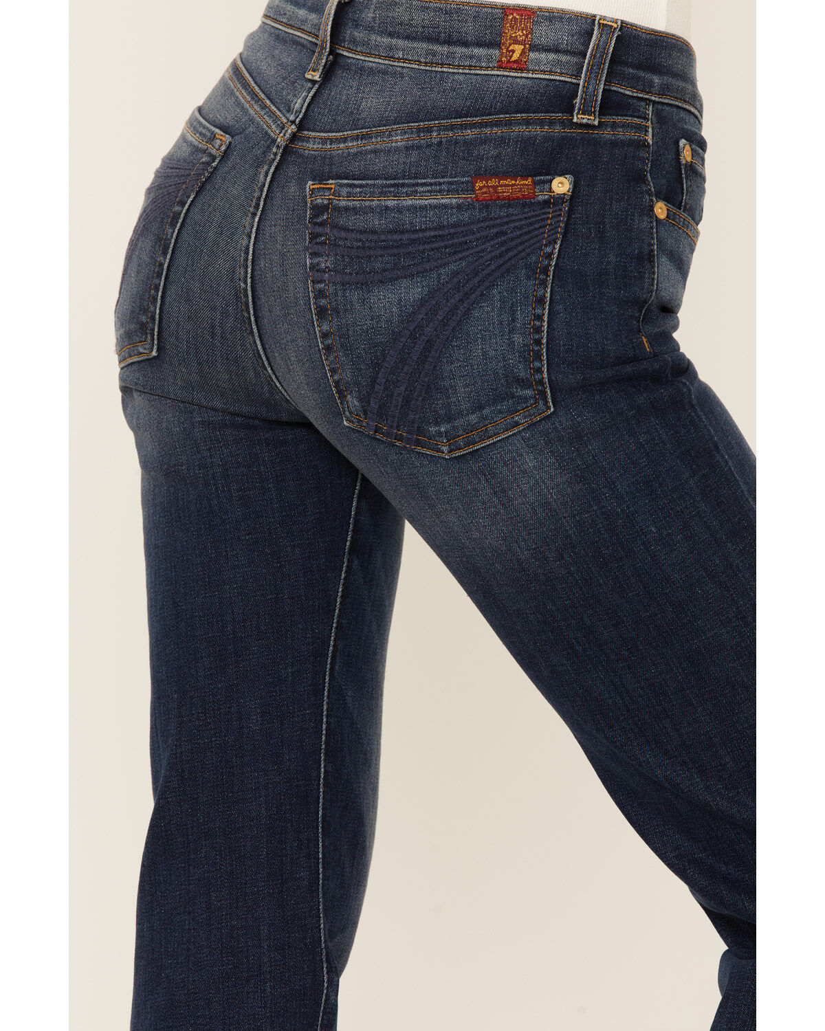 7 For All Mankind Women's Medium Melrose Tailorless Dojo Trouser Leg Jeans