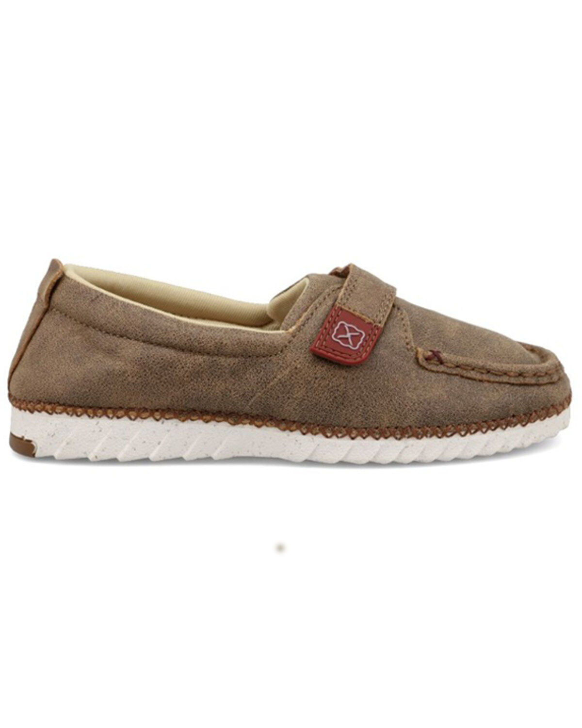 Twisted X Boys' Zero-X Leather Velcro Bomber Casual Shoes - Moc Toe