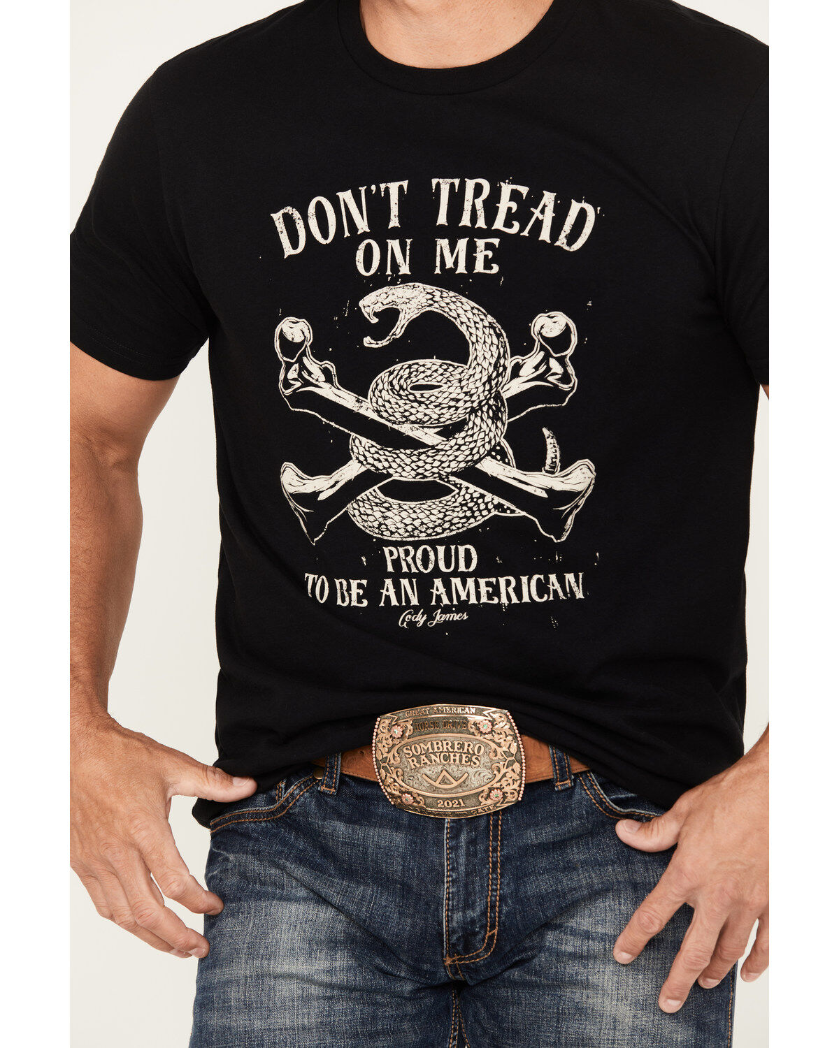 Cody James Men's Snake Bones Short Sleeve Graphic T-Shirt