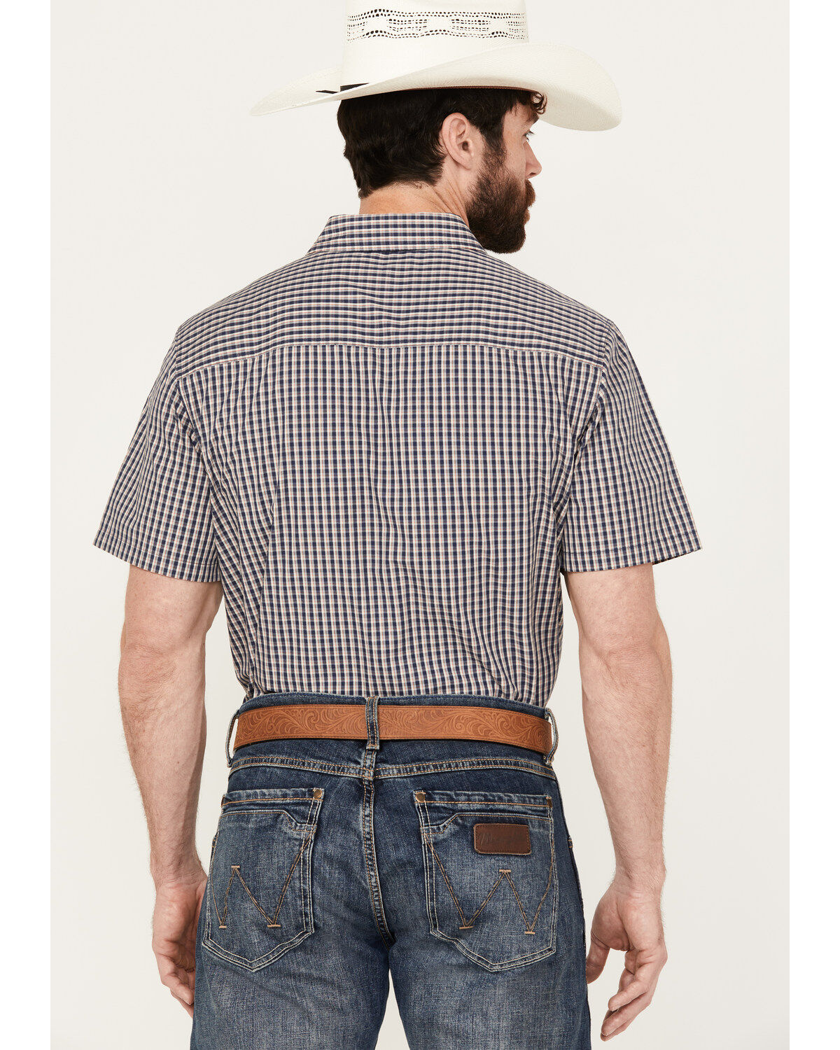 Gibson Men's Tempe Small Plaid Print Short Sleeve Button-Down Western Shirt