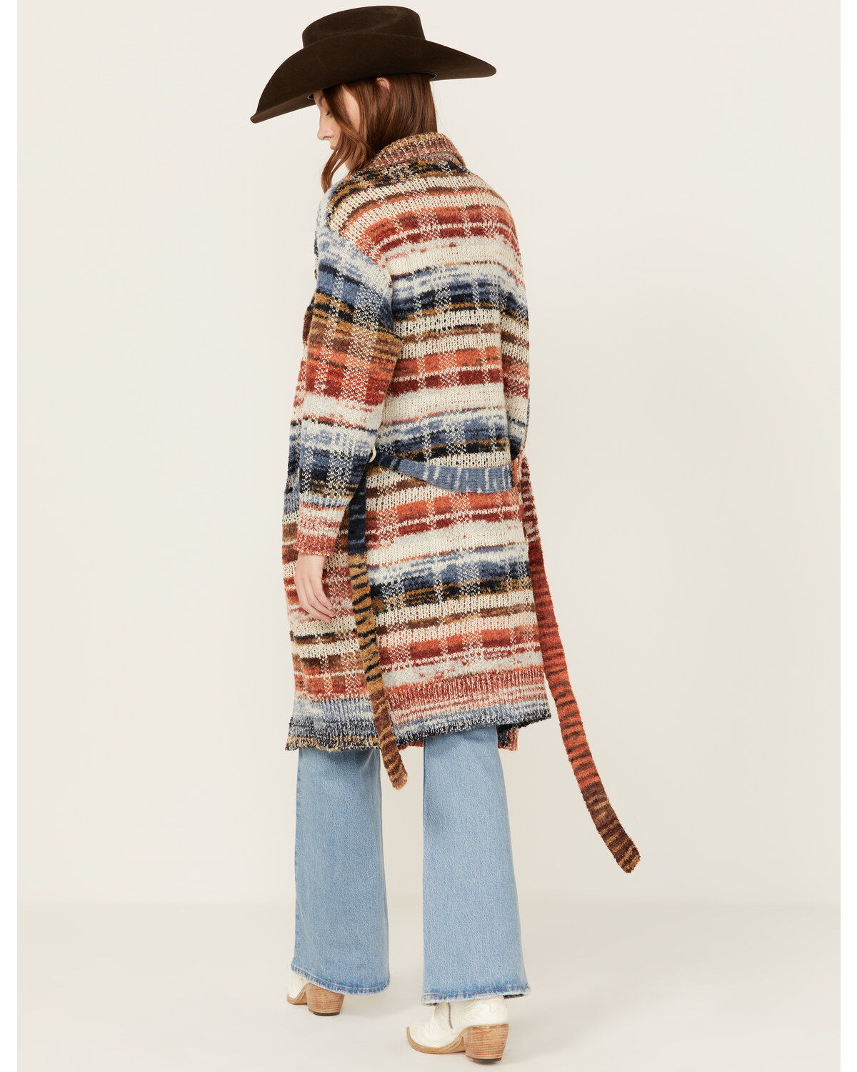 Room 34 Women's Striped Duster Cardigan