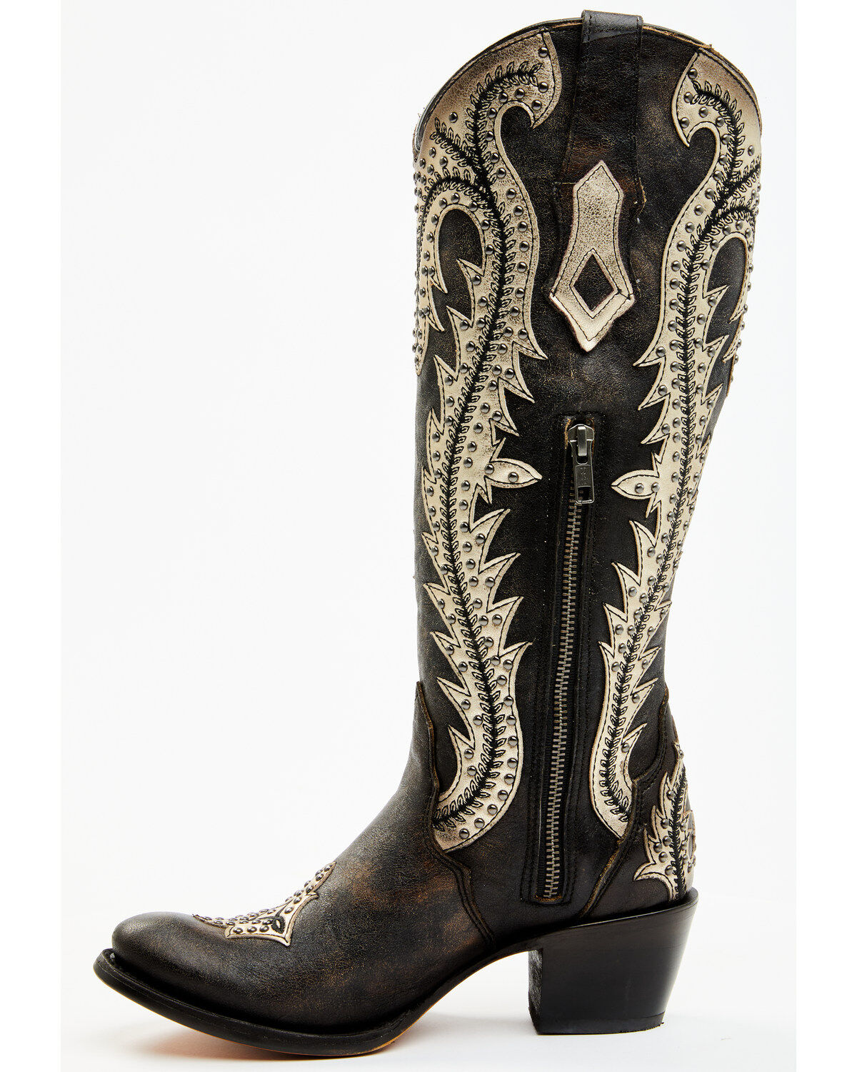 Corral Women's Studded Overlay Western Boots - Round Toe