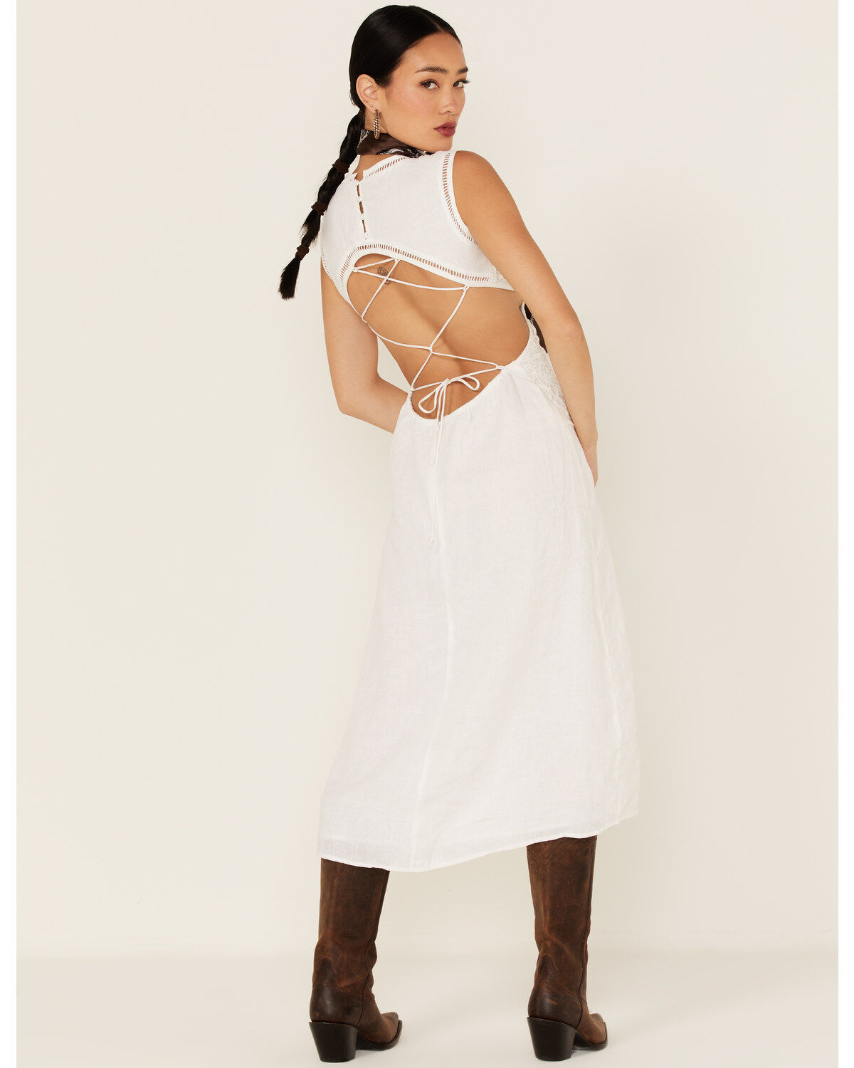 Maia Bergman Women's Kali Butterfly Lace Midi Dress