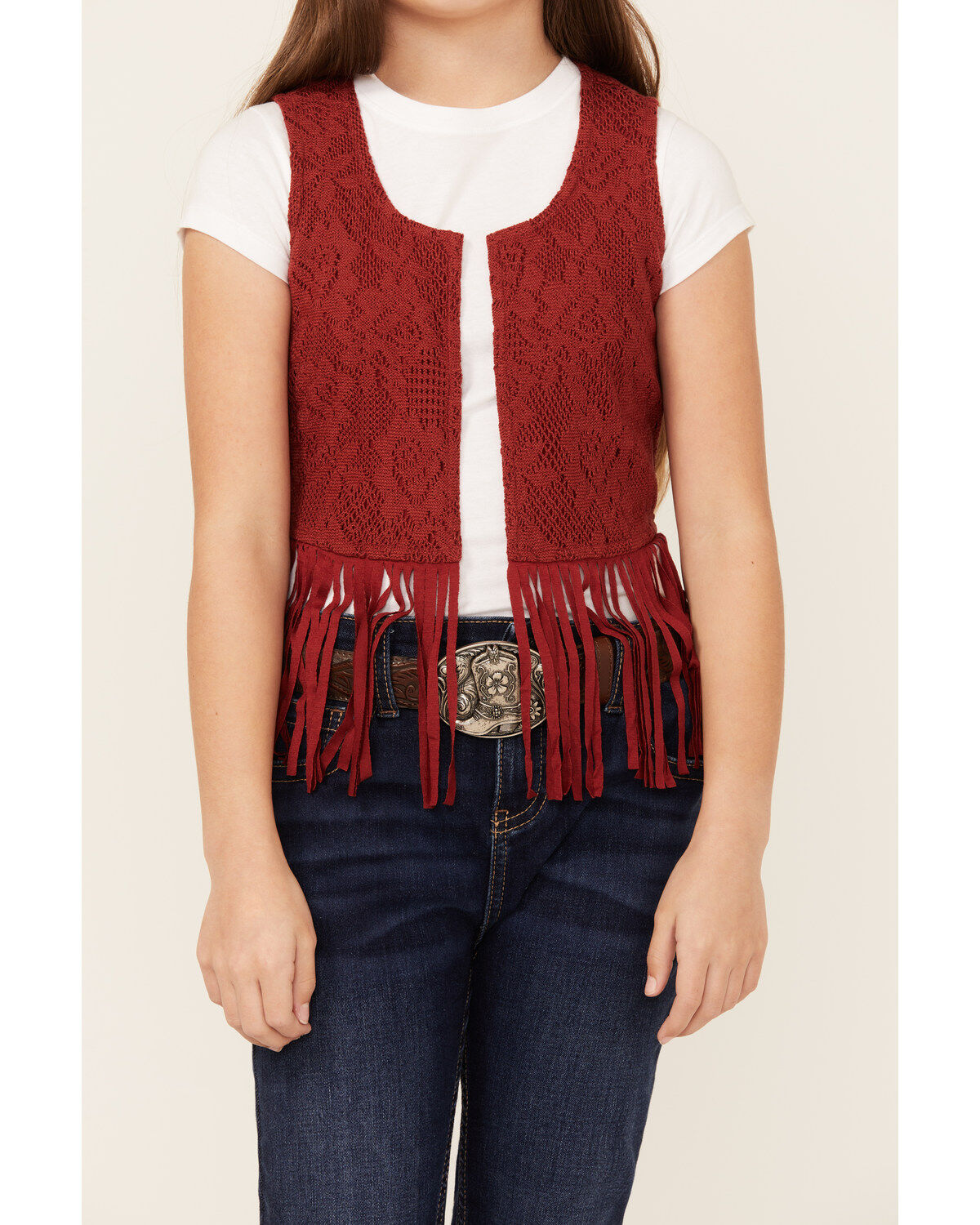 Shyanne Girls' Fringe Lace Vest