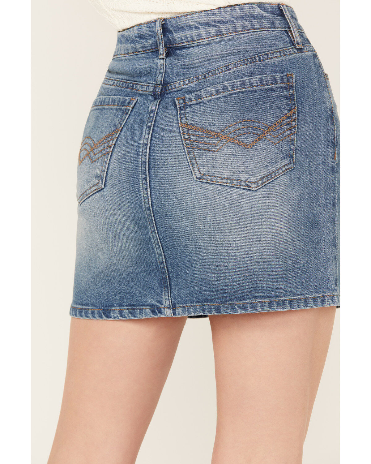 Idyllwind Women's Baryywood High Rise Denim Rhinestone Skirt