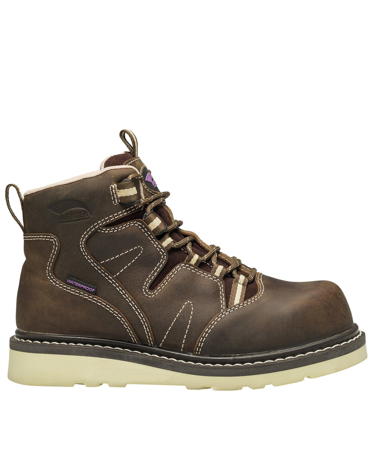 Avenger Women's Waterproof Wedge Work Boots - Composite Toe