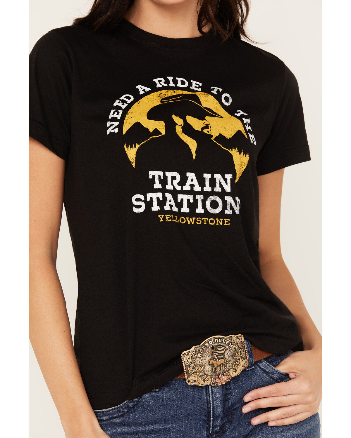 Paramount Network's Yellowstone Women's Train Station Short Sleeve Graphic Tee