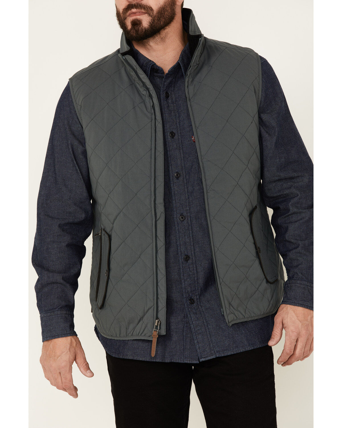 Dakota Grizzly Men's Slate Nolan Zip-Front Quilted Vest