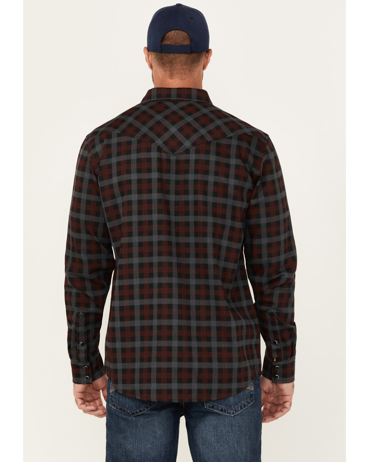 Cody James Men's FR Plaid Print Long Sleeve Snap Western Work Shirt