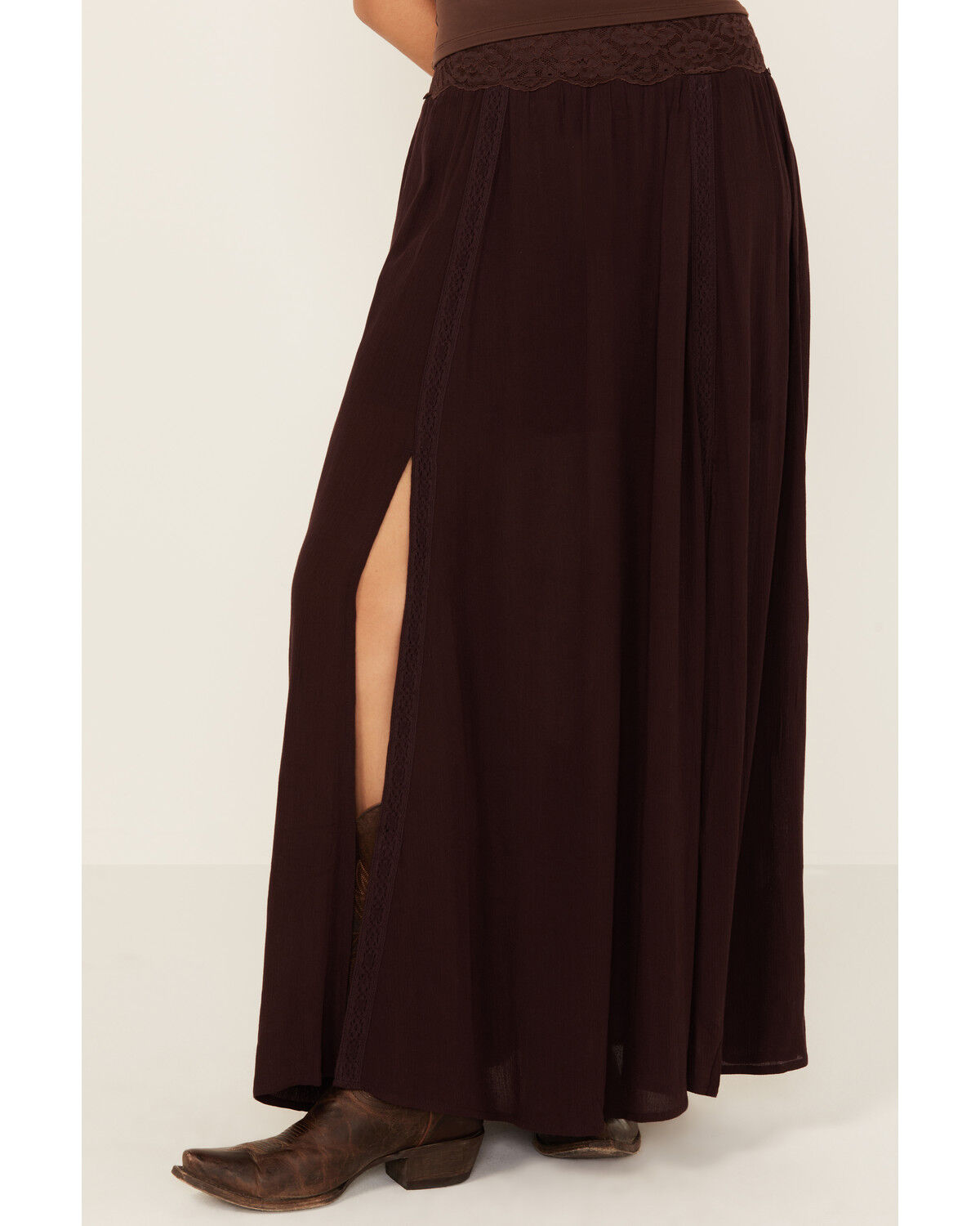 Shyanne Women's Lace Inset Maxi Skirt