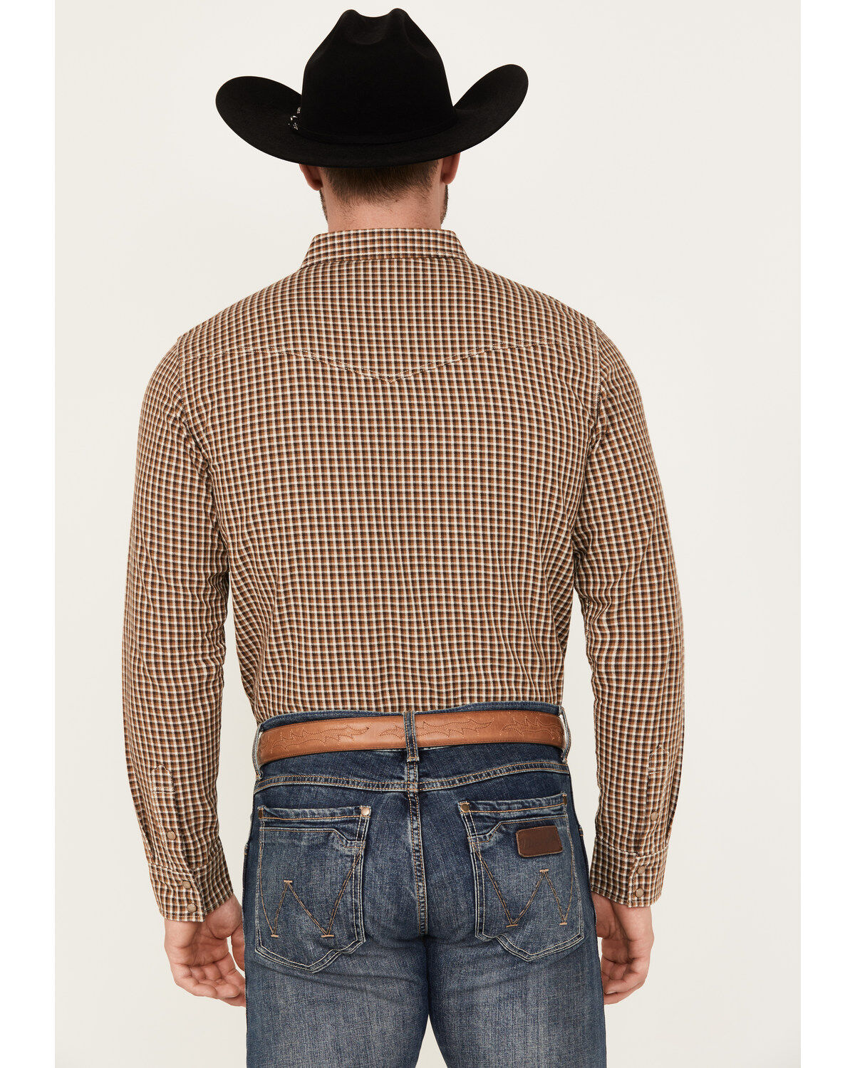 Blue Ranchwear Men's Dickens Plaid Print Long Sleeve Snap Shirt