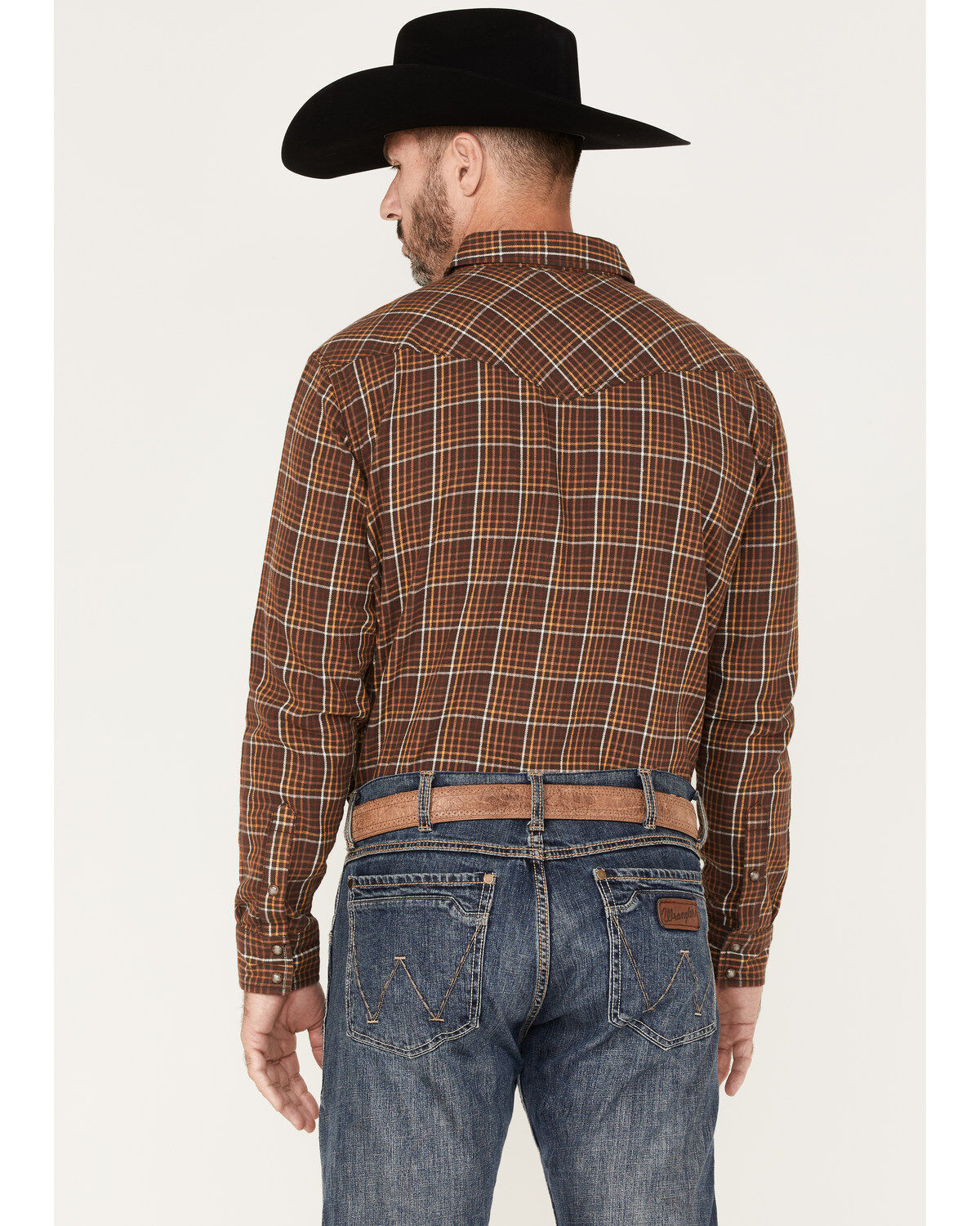 Cody James Men's Rusty Nail Plaid Print Long Sleeve Snap Western Flannel Shirt