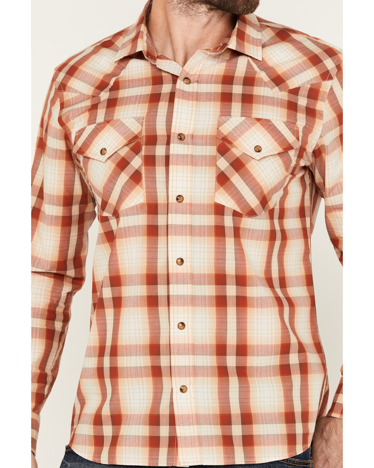 Pendleton Men's Frontier Plaid Print Long Sleeve Snap Western Shirt