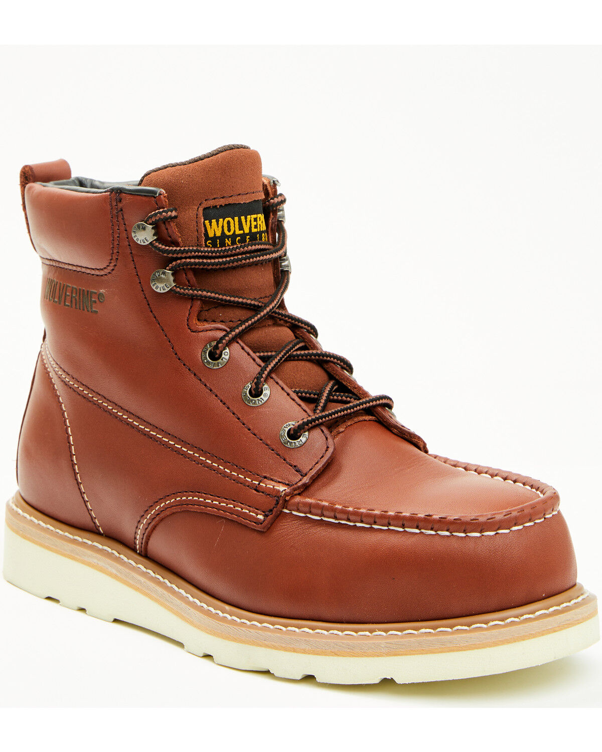 Wolverine Men's 6" Moc Toe Exclusive Wedge Work Boots - Steel Toe