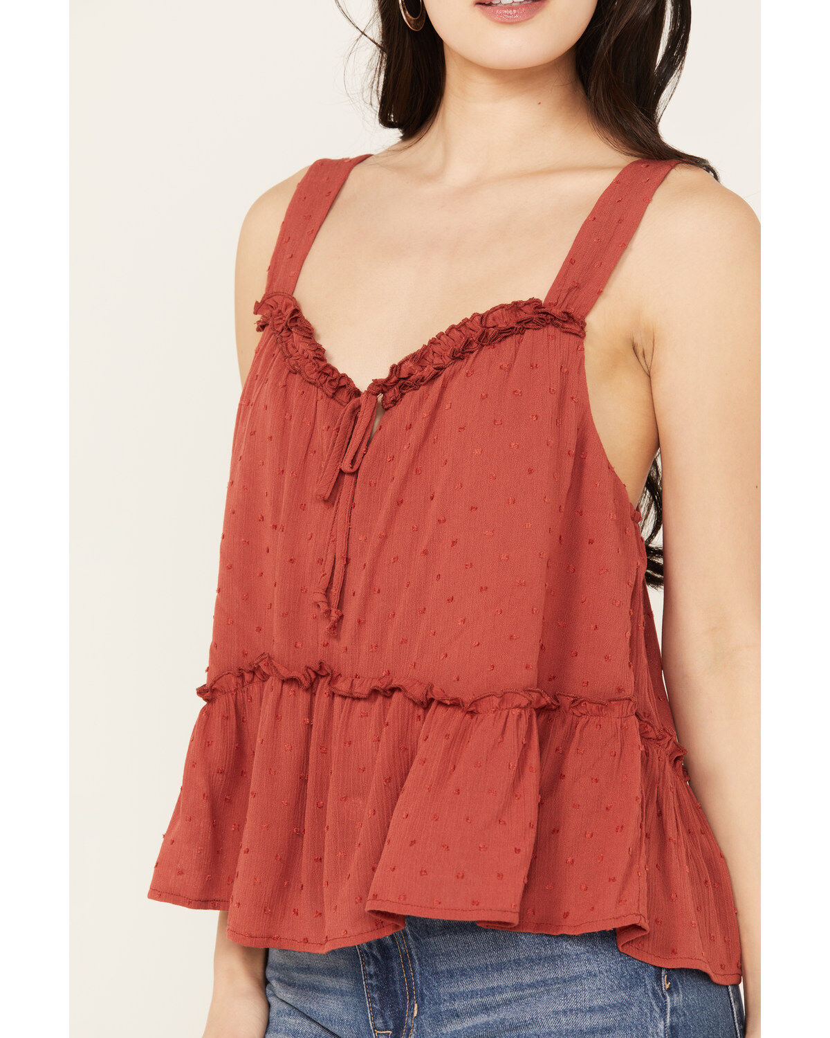 Trixxi Women's Swiss Dot Tank