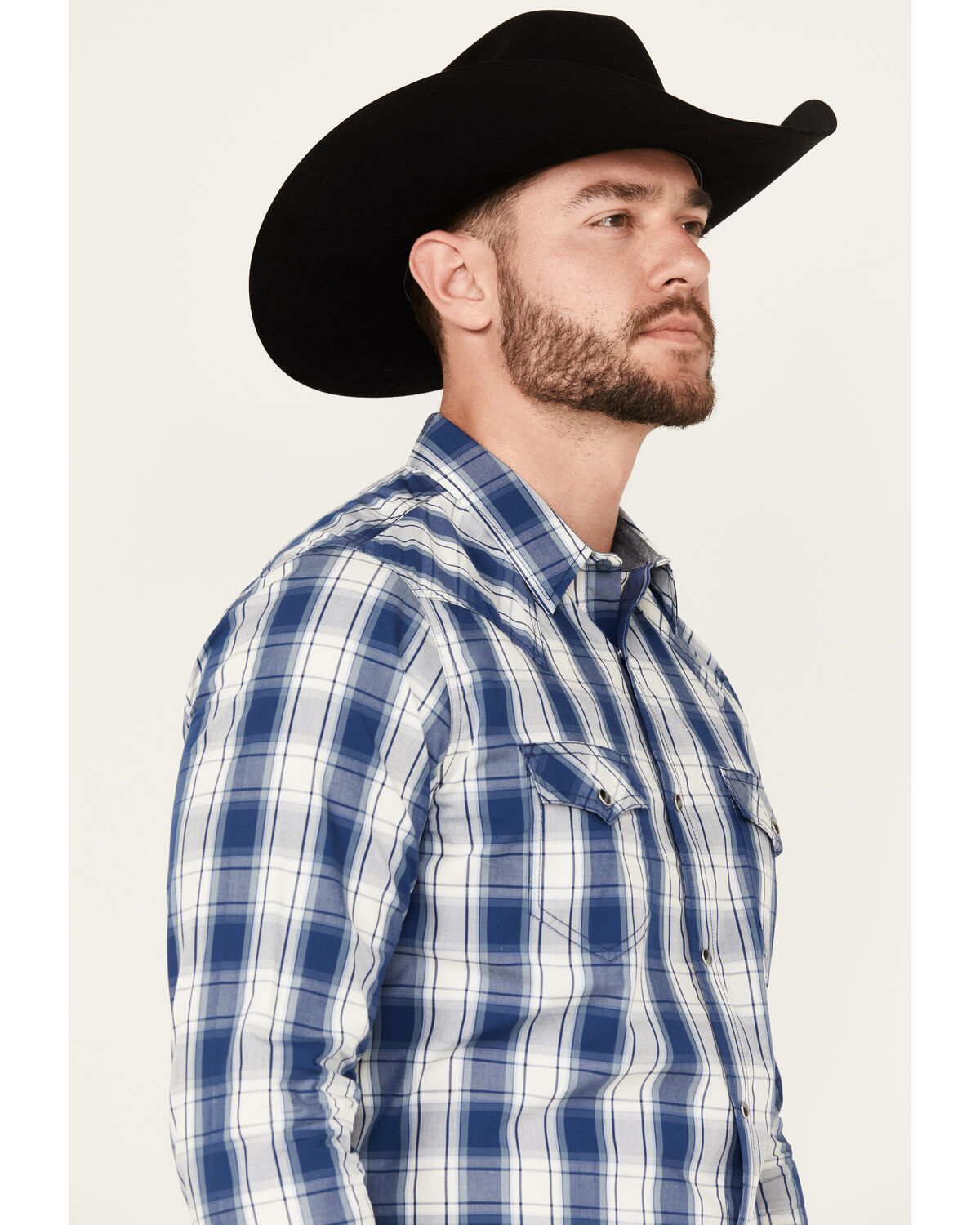 Cody James Men's Barrel Plaid Print Long Sleeve Snap Western Shirt