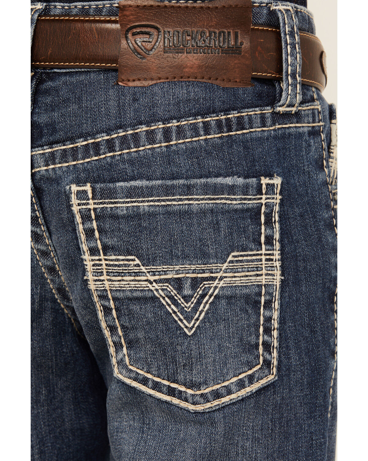 Rock & Roll Denim Boys' Embroidered Bootcut Stretch Denim Jeans
