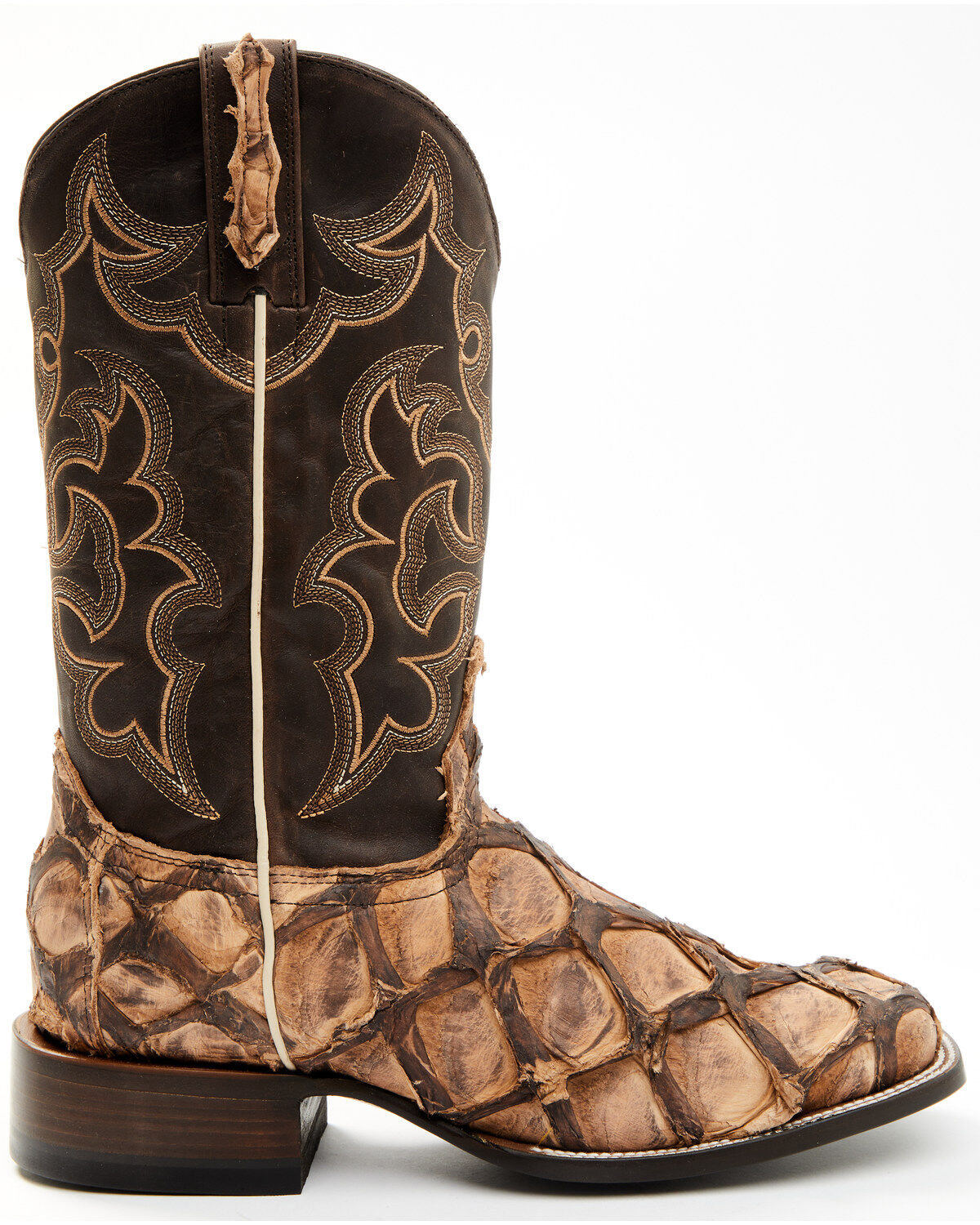 Cody James Men's Exotic Pirarucu Western Boots - Broad Square Toe
