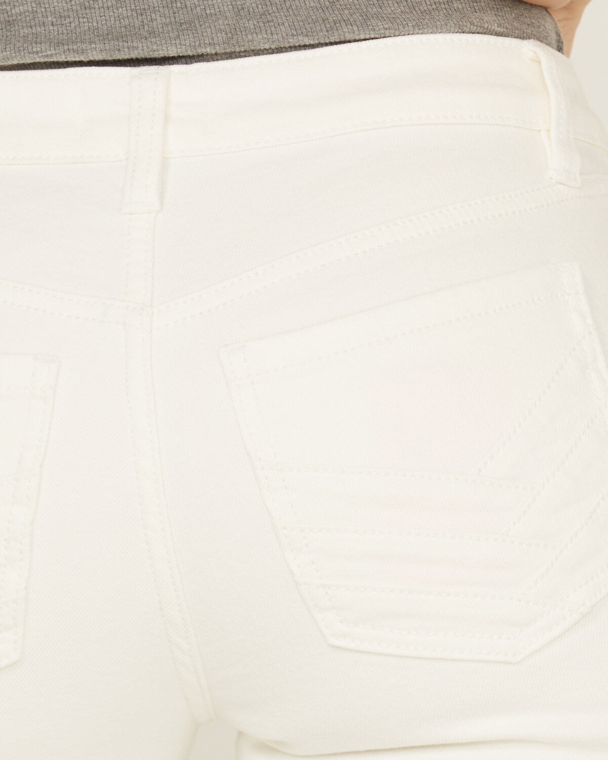 Shyanne Women's Mr. Flare Mid Rise White Cloud Dancer Flare Jeans