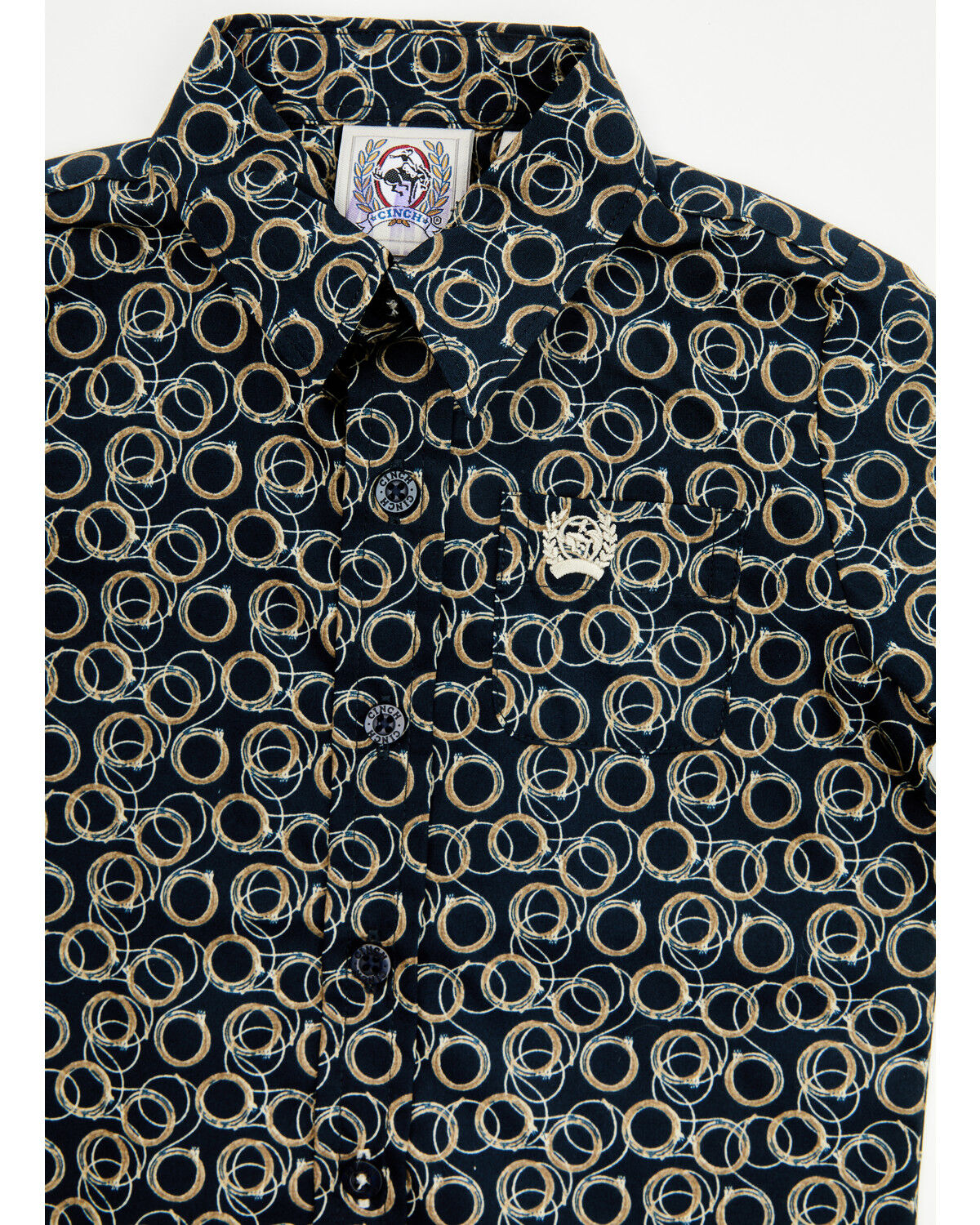 Cinch Infant Boys' Geo Print Long Sleeve Button-Down Western Shirt