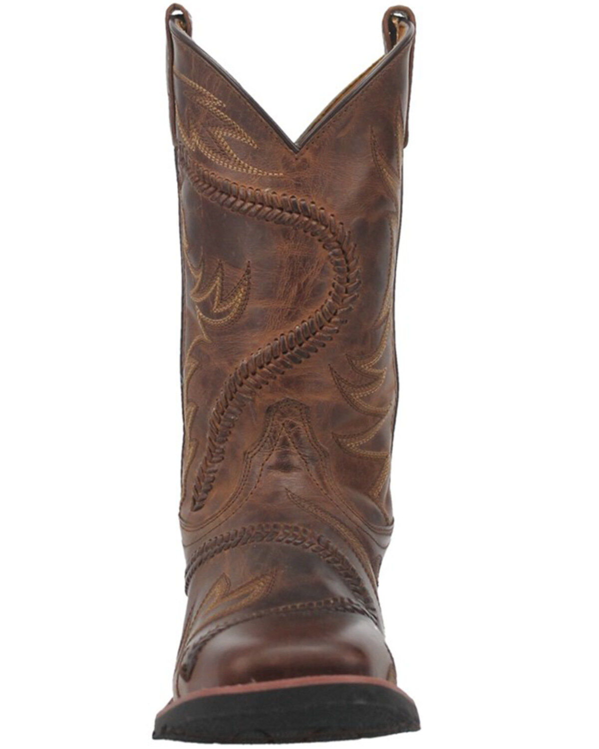 Laredo Women's Stella Leopard Print Inlay Studded Western Performance Boots - Square Toe