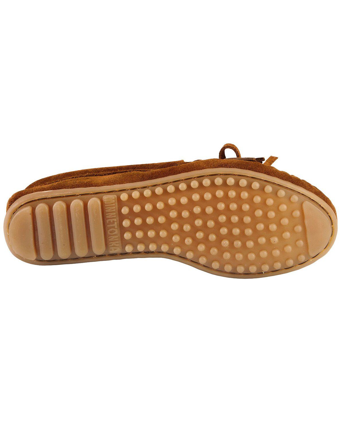 Women's Minnetonka Kilty Suede Moccasins - Wide