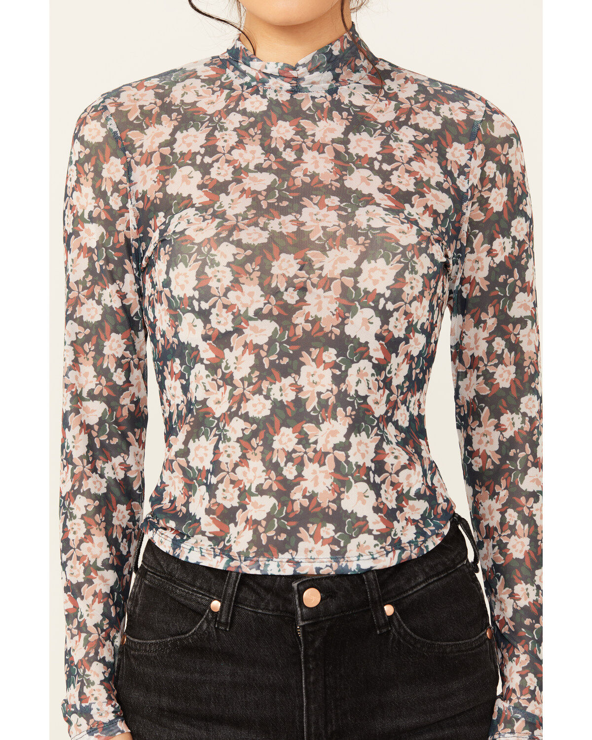 Sadie & Sage Women's Dreamchaser Mock Neck Long Sleeve Top