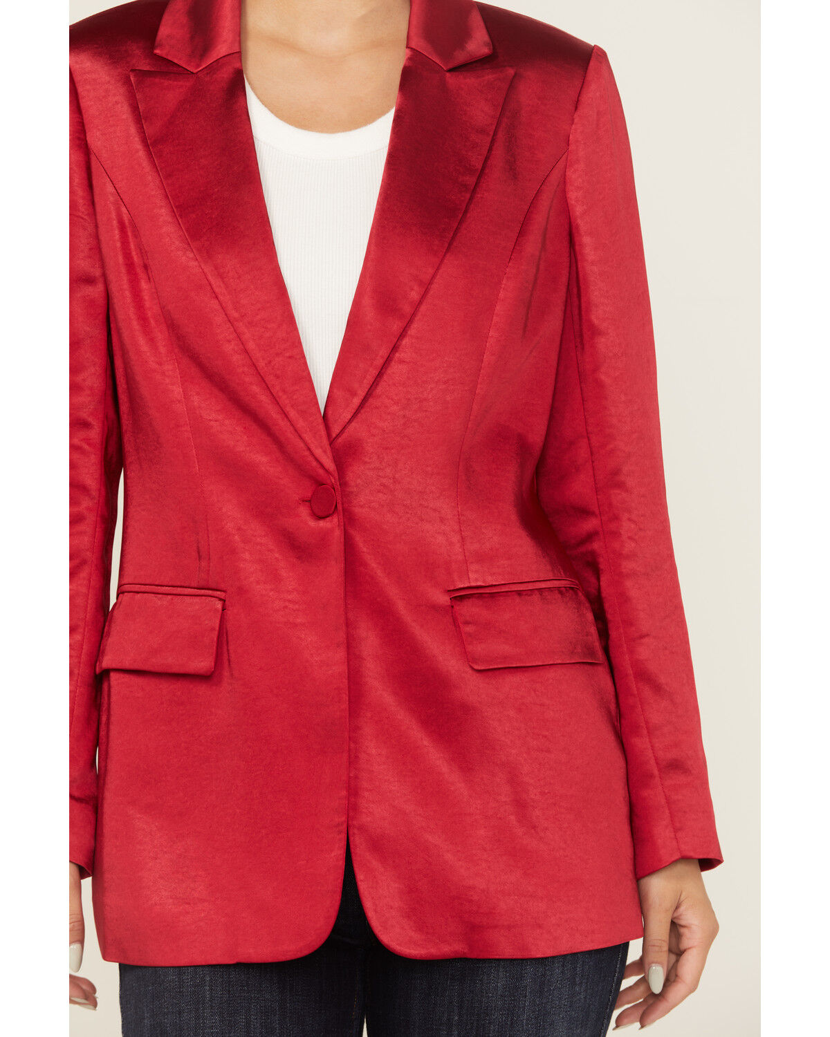 Skies are Blue Women's Satin Blazer