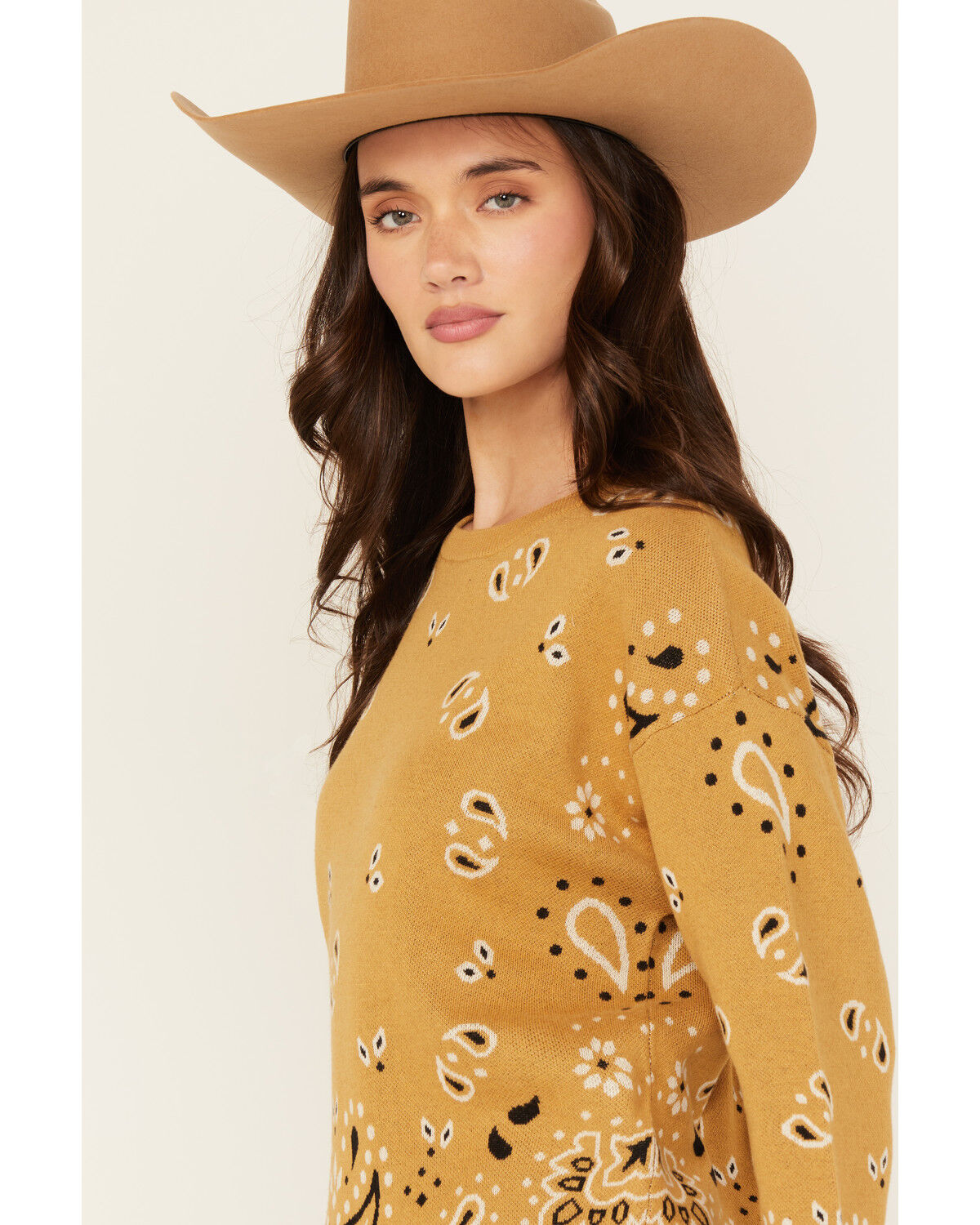 Cotton & Rye Women's Bandana Print Sweater