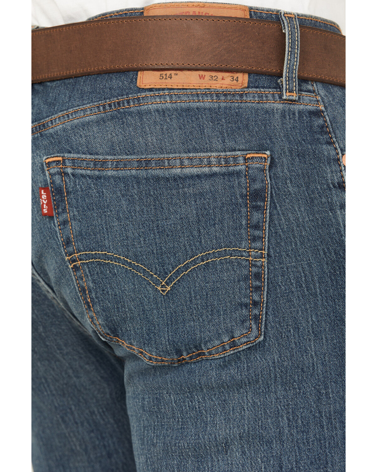 Levi's Men's 514 Medium Wash Straight Stretch Denim Jeans