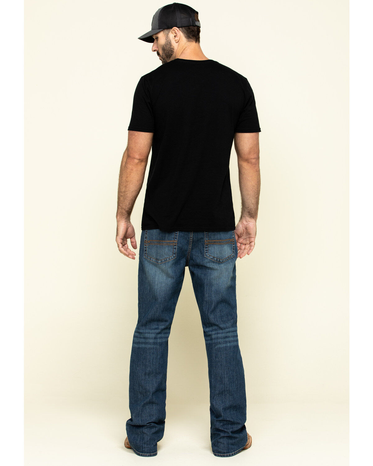 Cody James Men's Wolfstooth Medium Wash Relaxed Bootcut Stretch Denim Jeans