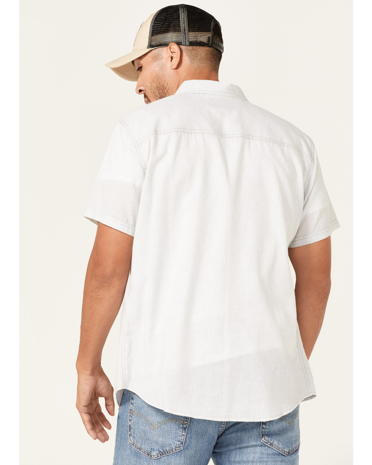 Brothers and Sons Men's Solid Performance Short Sleeve Button Down Western Shirt