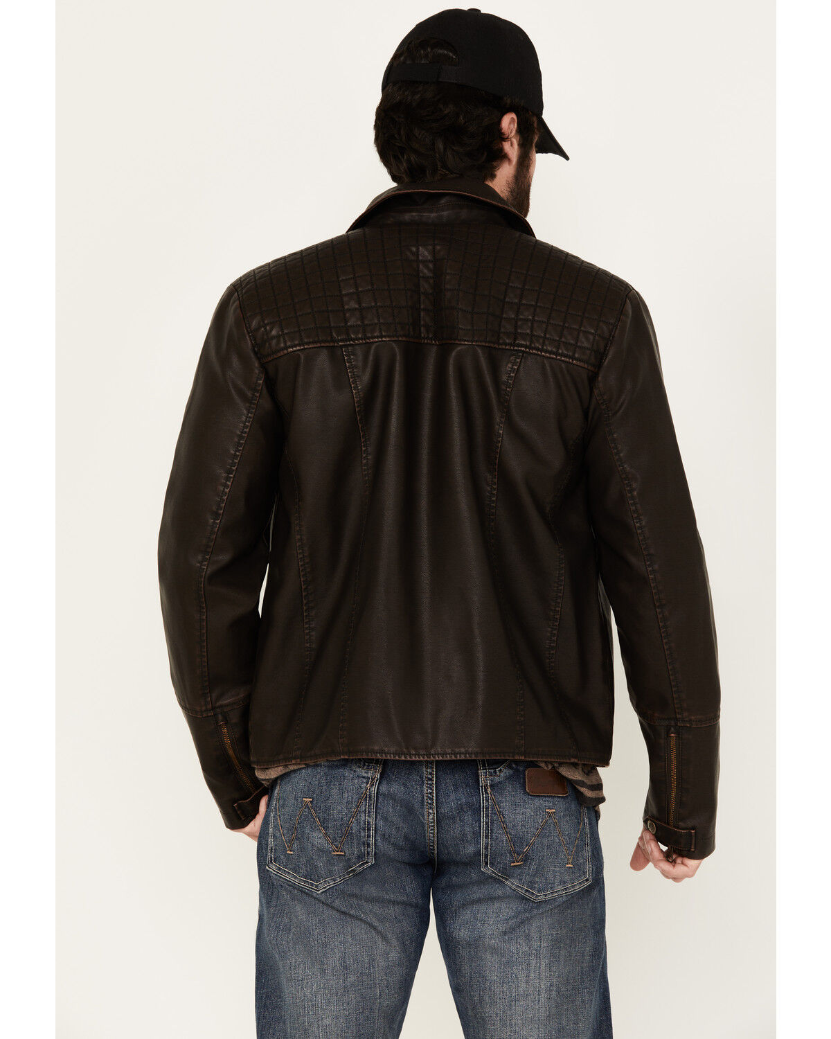 Moonshine Spirit Men's Outlaw Faux Leather Moto Biker Jacket