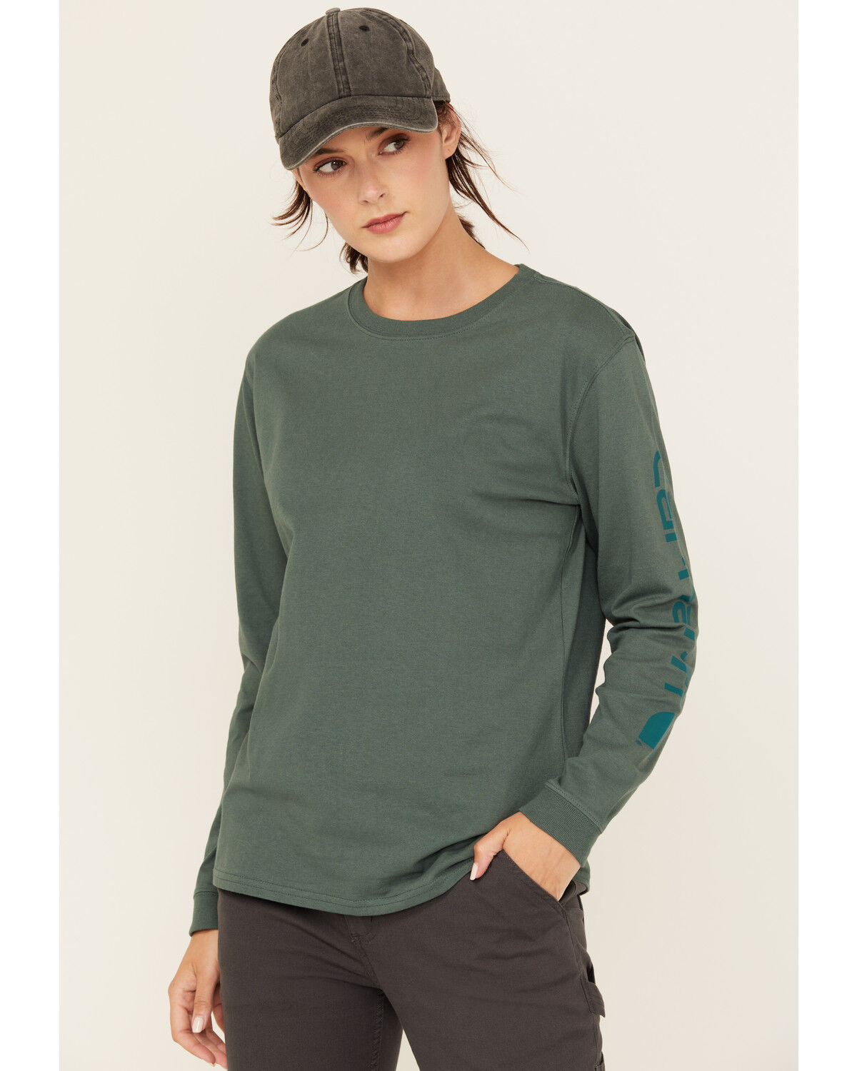 Carhartt Women's Loose Fit Heavyweight Long Sleeve Graphic Tee