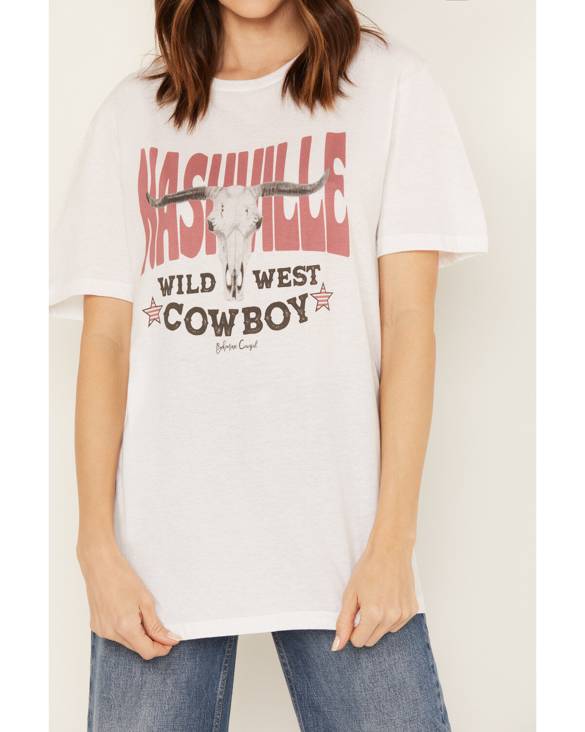 Bohemian Cowgirl Women's Nashville Wild West Cowboy Graphic Tee
