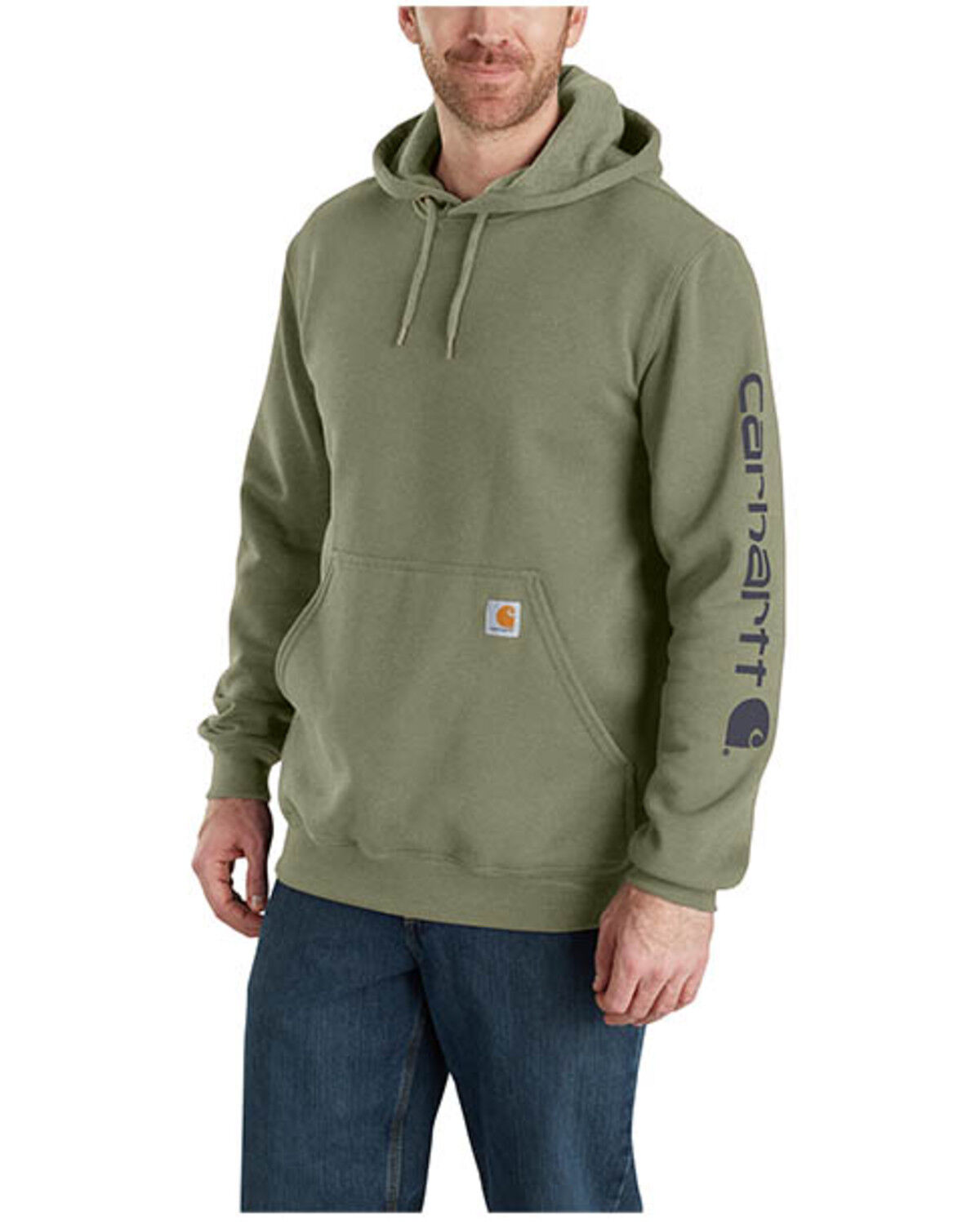 Carhart Men's Loose Fit Midweight Logo Hooded Sweatshirt