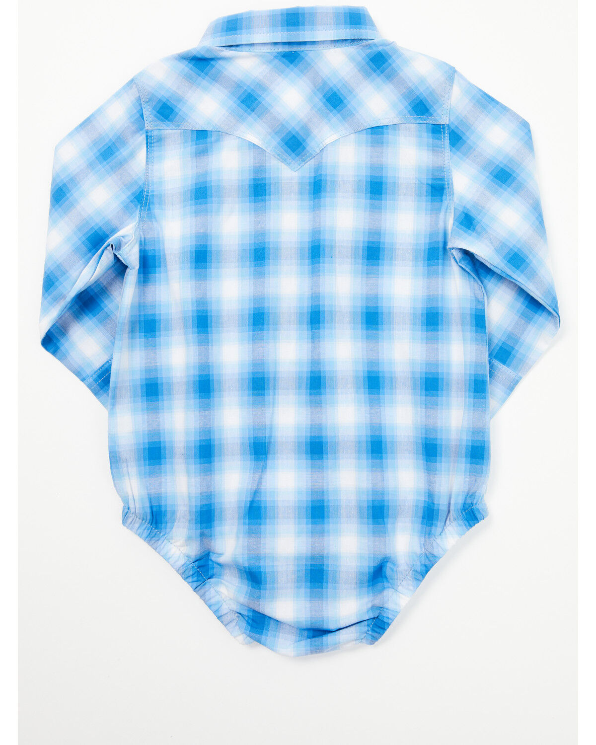 Wrangler Infant Boys' Plaid Print Long Sleeve Snap Onesie