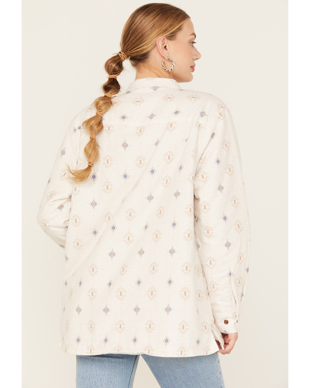 Ely Walker Women's Southwestern Print Sherpa Lined Flannel