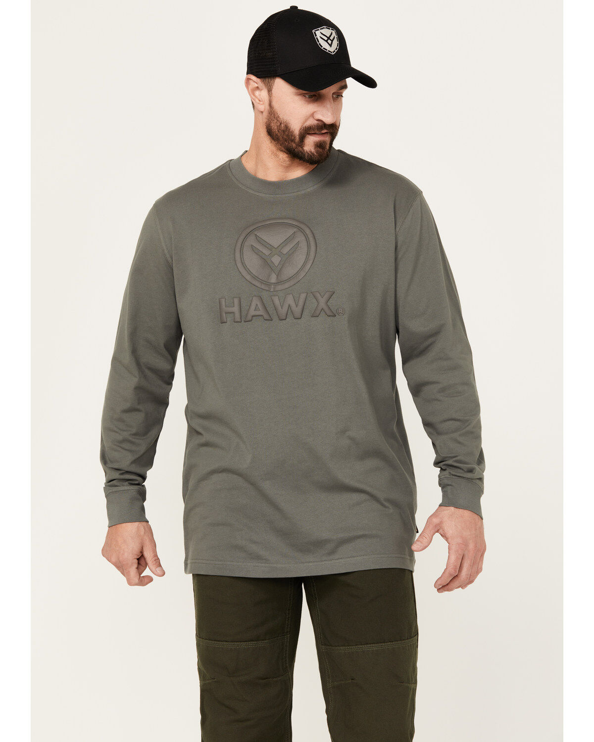 Hawx Men's Long Sleeve Graphic Work T-Shirt